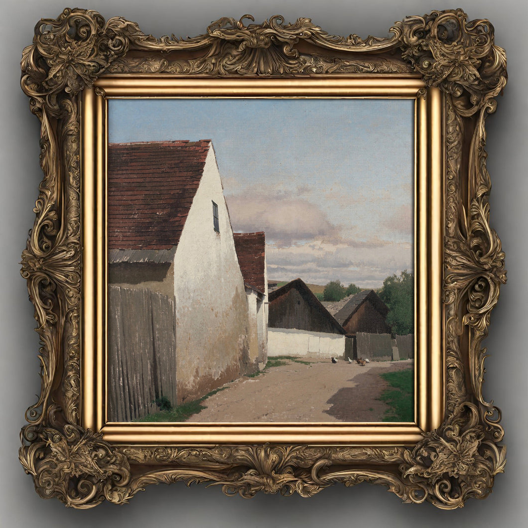 Old Houses in Gaudenzdorf, by Ferdinand Brunner, circa 1907