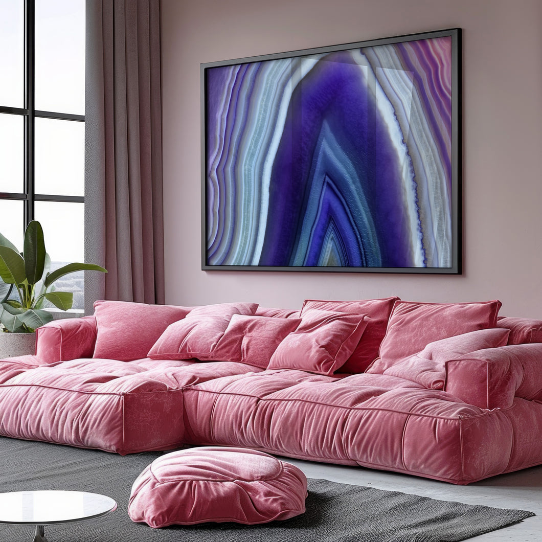 Agate Purple Abstract Wall Art Print