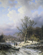 Load image into Gallery viewer, Snow Landscape by Alexander Joseph Daiwaille, circa 1845

