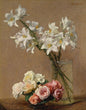 Load image into Gallery viewer, Roses and Lilies by, Henri Fantin-Latour, circa 1888
