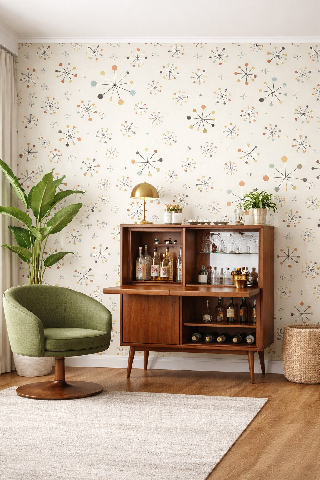Antrim Retro Mid-Century Modern Peel and Stick and Traditional