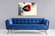 Load image into Gallery viewer, Eclectic Woman&#39;s Lips Abstract Wall Art Print
