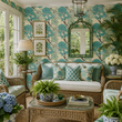 Load image into Gallery viewer, Camila Road Vintage Blue Floral Peel and Stick and Traditional Wallpaper
