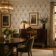 Load image into Gallery viewer, Arlene Gold Ornate Art Deco Peel and Stick and Traditional Wallpaper

