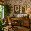 Load image into Gallery viewer, Merritt Avenue Black and White Tropical Palm Leaf Peel and Stick and Traditional Wallpaper
