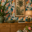 Load image into Gallery viewer, Avalon Pastel Tropical Leaves Peel and Stick and Traditional Wallpaper

