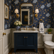 Load image into Gallery viewer, Jennifer Blue Floral Cottage Peel and Stick and Traditional Wallpaper
