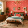 Load image into Gallery viewer, Rizzo Pink Retro Starburst Peel and Stick and Traditional Wallpaper
