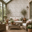 Load image into Gallery viewer, Anstey Road Pink and Green Botanical Peel and Stick and Traditional Wallpaper
