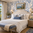 Load image into Gallery viewer, Pleydell Court Blue Botanical Peel and Stick and Traditional Wallpaper
