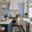 Load image into Gallery viewer, Swan Lane Blue Vintage Floral Peel and Stick and Traditional Wallpaper
