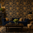 Load image into Gallery viewer, Brockley Hall Victorian Ornate Damask Peel and Stick and Traditional Wallpaper
