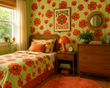 Load image into Gallery viewer, Maisy Bold Vintage Bold Retro Floral Peel and Stick and Traditional Wallpaper
