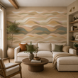 Load image into Gallery viewer, Sanoran Abstract Pattern Earth Tones Landscape Peel and Stick and Traditional Wallpaper
