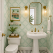 Load image into Gallery viewer, Judith Avenue Retro Vintage Green Peel and Stick and Traditional Wallpaper
