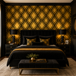 Load image into Gallery viewer, Carmello Art Deco Gold Glam Geometric Peel and Stick and Traditional Wallpaper
