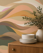 Load image into Gallery viewer, Sanoran Abstract Pattern Earth Tones Landscape Peel and Stick and Traditional Wallpaper
