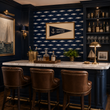 Load image into Gallery viewer, Nimmo Cove Blue and White Fish Nautical Peel and Stick and Traditional Wallpaper
