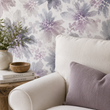 Load image into Gallery viewer, Sabine Purple Abstract Floral Watercolor Peel and Stick and Traditional Wallpaper
