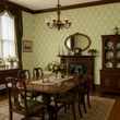Load image into Gallery viewer, Bennington Street Green Victorian Damask Peel and Stick and Traditional Wallpaper
