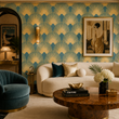 Load image into Gallery viewer, Castle Mews Elegant Art Deco Peel and Stick and Traditional Wallpaper
