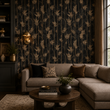 Load image into Gallery viewer, Arlo Crescent Art Deco Botanical Peel and Stick and Traditional Wallpaper
