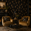 Load image into Gallery viewer, Arlo Crescent Art Deco Botanical Peel and Stick and Traditional Wallpaper
