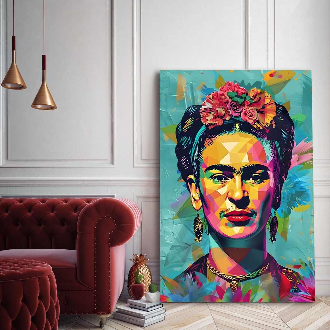 Portrait of Frida Kahlo Painting Wall Art Print