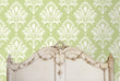 Load image into Gallery viewer, Bennington Street Green Victorian Damask Wallpaper
