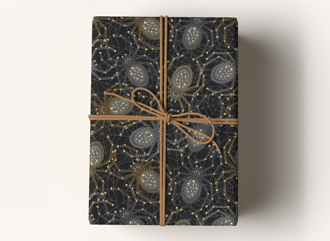 Spooky Gothic Spider Premium Gift Wrapping Paper