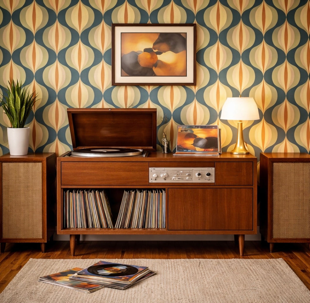 Martha Retro Mid-Century Modern Vintage Peel and Stick and