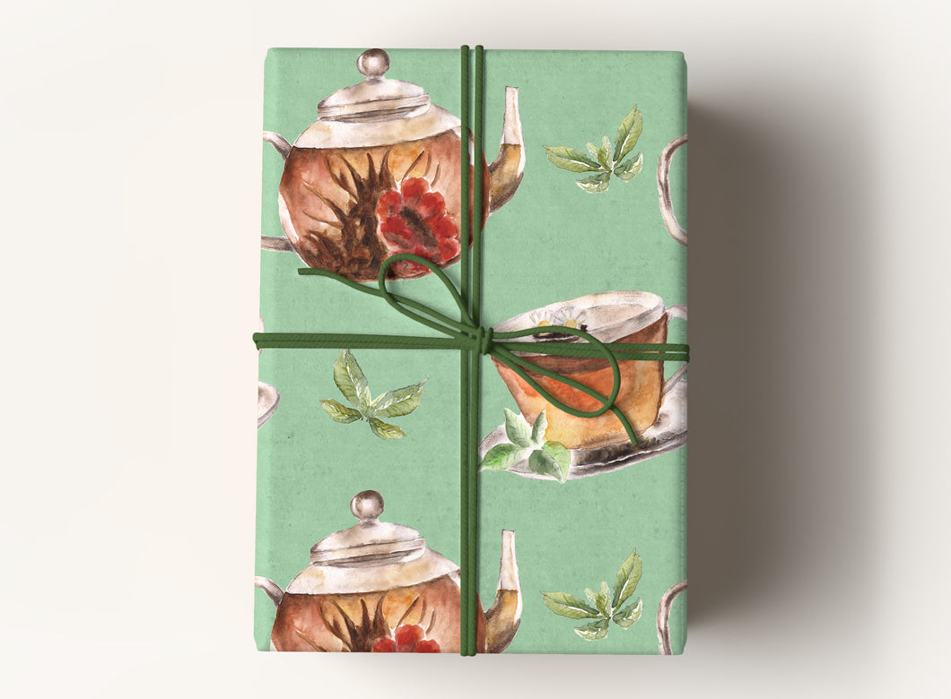 Estel Avenue Teapot Premium Gift Wrapping Paper