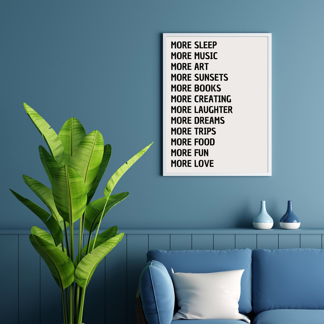 Positive Words Quote Art Wall Art Print