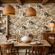 Load image into Gallery viewer, Downes Court Beige Botanical Bird Peel and Stick and Traditional Wallpaper

