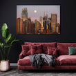 Load image into Gallery viewer, Moody Sunset City Skyline Wall Art Print
