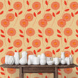 Load image into Gallery viewer, Viviann Red Orange Vibrant Floral Wallpaper
