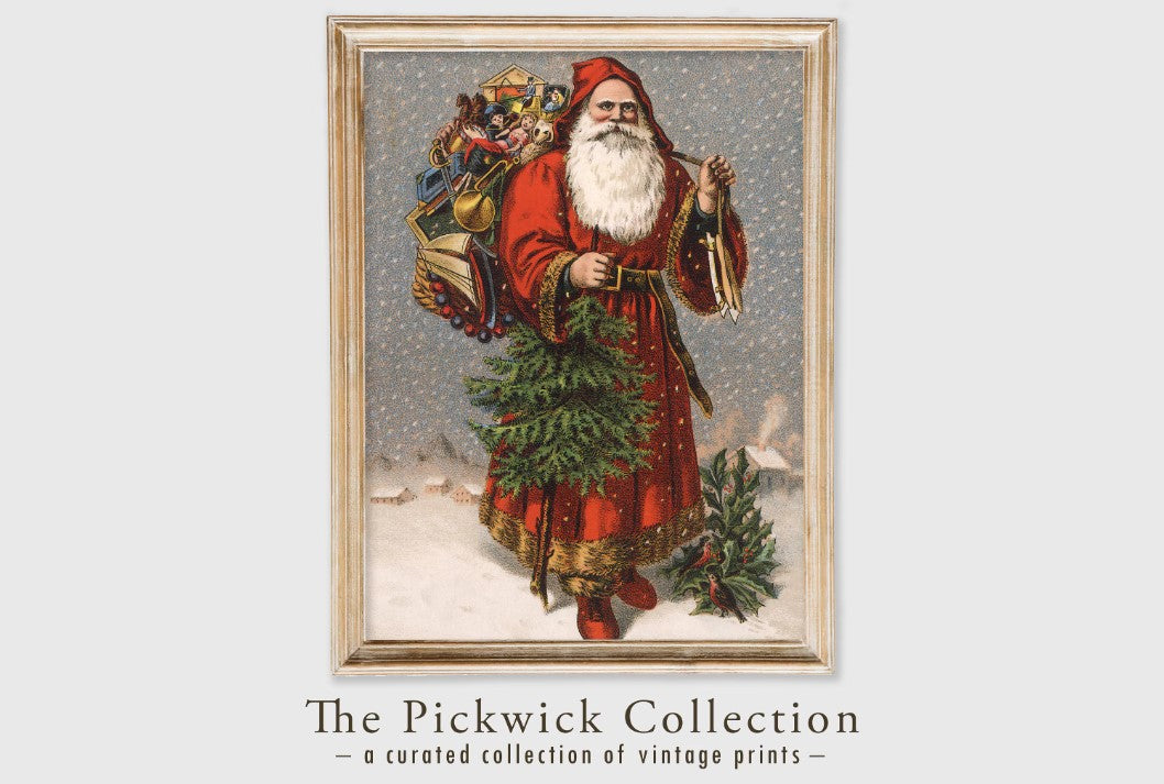 Vintage Santa Clause Wall Art Print