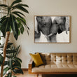 Load image into Gallery viewer, Majestic Elephants Embracing Photograph Wall Art Print

