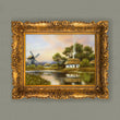 Load image into Gallery viewer, Vintage Dutch Windmill Landscape Painting Wall Art Print
