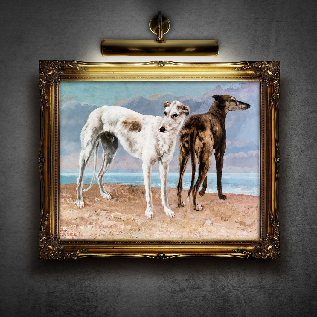 Greyhounds of Comte de Choiseul, by Jean Desire Gustav Courbet, circa 1866