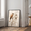 Load image into Gallery viewer, Vintage Two Birds on a Branch Drawing Wall Art Print
