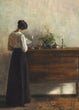 Load image into Gallery viewer, Wife Reading Book, by Carl Vilhelm Holsoe, circa 1863-1935

