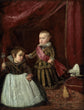 Load image into Gallery viewer, Prince Balthasar Charles with a Dwarf, by Diego Valazquez, circa 1631
