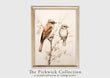 Load image into Gallery viewer, Vintage Two Birds on a Branch Drawing Wall Art Print
