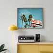 Load image into Gallery viewer, Vintage Tropical Motel and Palm Trees Wall Art Print
