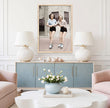 Load image into Gallery viewer, Vintage Portrait of Two Young Women Roller Skating Wall Art Print
