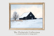 Load image into Gallery viewer, Vintage Barn in a Snowy Landscape Painting Wall Art
