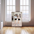 Load image into Gallery viewer, Vintage Portrait of Two Young Women Roller Skating Wall Art Print
