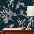Load image into Gallery viewer, Rangoon Street Blue Chinoiserie Wallpaper

