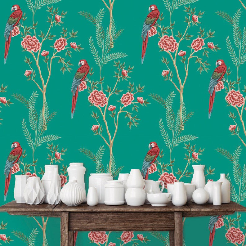 Evalyn Parrott Chinoiserie Wallpaper